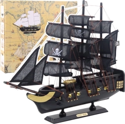Modelo decorativo de barco pirata Perla Negra 40x35cm