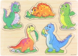 Encajable de madera de dinosaurios