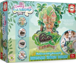 EDUCA 3D DREAM GARDENS: casa en el árbol 2 en 1 – set creativo con minijardín