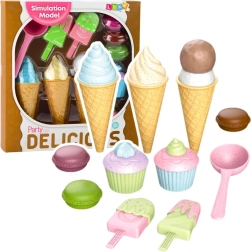 Conjunto de helados y dulces para juego de tienda