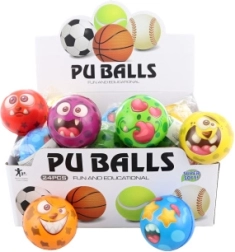 Pelota de espuma con caras 7 cm