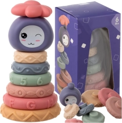 Bloques sensoriales blandos de construcción para bebés, torre MONTESSORI, 8 piezas