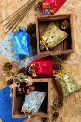 Bolsa de celofán con motivo de copo de nieve 20x32 cm