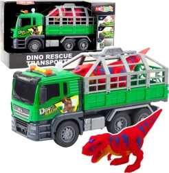 Camión de transporte de dinosaurio con luces y sonidos 1:10 – verde