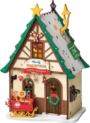 Miniatura de casita Casa navideña iluminada