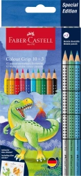 Lápices de colores Faber-Castell Colour Grip Dinosaurio 10+3
