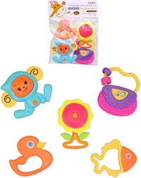 Set de sonajeros para bebés, 5 uds. (8,5 × 10 cm)