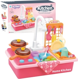 Woopie cocina infantil con fregadero rosa