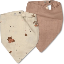 Baberos de muselina Nuuuroo Villads unicorn/rose dust - 2 uds