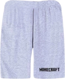 Pantalones cortos grises de Minecraft