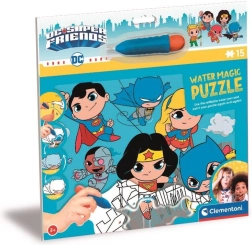 Clementoni Puzzle con Pintura con Agua: DC Super Friends 15 Piezas
