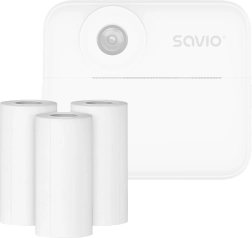 Rollos de papel térmico para cámara instantánea Savio AN-01, 57 × 23 mm, 5 m (pack de 3 uds.)