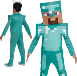 Disfraz infantil de Steve con armadura de diamante Minecraft 127–136 cm (7–8 años)