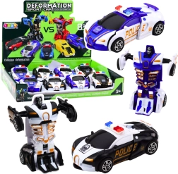 Coche Robot 2 en 1 Deportivo Coche de Policía