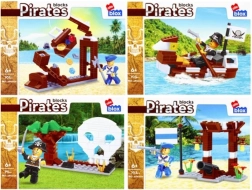 Set de construcción de piratas con accesorios – 4 variantes