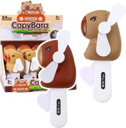 Ventilador de mano con capibara para niños 14,5 cm – mix de colores