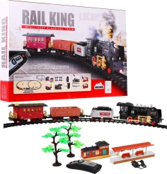 Tren de juguete infantil con control remoto con luces y humo 3+