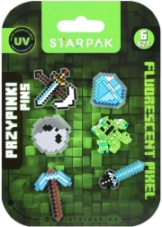 Insignias de goma Pixel Fluo – set de 6 uds.