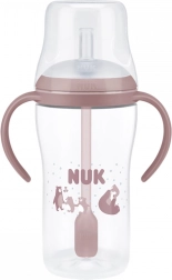 Biberón de aprendizaje NUK Perfect Match con pajita de silicona 260 ml, control de temperatura
