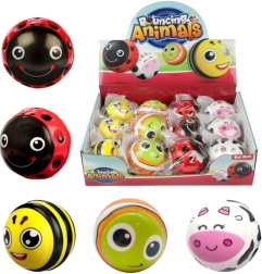 Pelota saltarina con animalitos 6 cm de goma