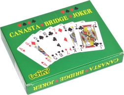 Cartas de juego para Canasta en caja de cartón