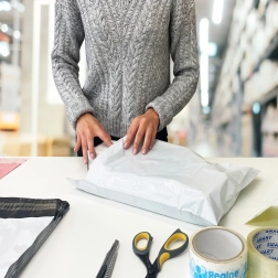 Sobres postales de polietileno blancos A3 310 × 420 mm, paquete de 50 uds