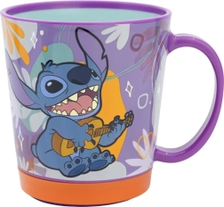 Taza de plástico con base antideslizante STITCH 410 ml