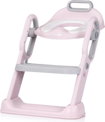 Asiento de inodoro infantil con escalera Chipolino Flippy Pink