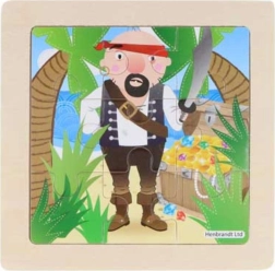 Puzzle de madera pirata de 9 piezas