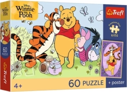Puzle infantil PremPlus Kids Kubuś Uśmiech i miód 60 piezas