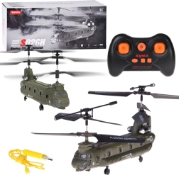 Helicóptero RC Syma CH-47 CHINOOK con giroscopio para vuelo en interiores