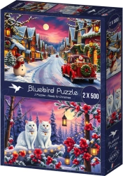 Puzzle Listos para Navidad 2×500 piezas BLUEBIRD