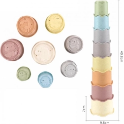 Vasos apilables para niños, set de 8 piezas