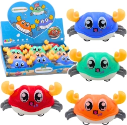 Cangrejo interactivo rodante con mecanismo de resorte