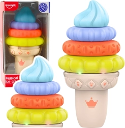 Helado musical educativo para bebé con luces y sonidos