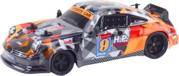 Coche RC 1:18 con ruedas de goma para drift, naranja