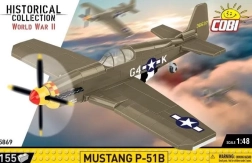 Set de construcción COBI WWII – avión MUSTANG P-51B 1:48 (158 piezas)
