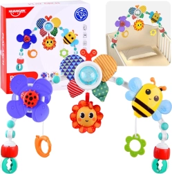 Arco colgante colorido para cochecito, cuna y silla de coche para bebés