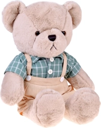 Osito de peluche Franek 58 cm con camisa vintage verde