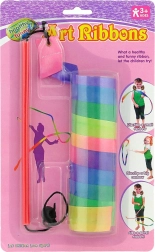 Cinta gimnástica infantil arcoíris con varita 121 cm