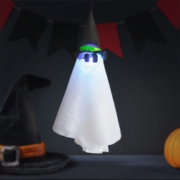 Decoración colgante de Halloween con fantasma y luz LED RGB, 70 × 50 cm