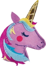 Kit creativo – monedero morado de unicornio de fieltro
