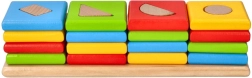 GOKI rompecabezas de madera – 4 torres de formas de colores