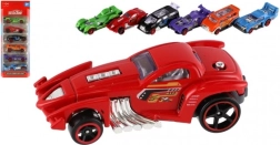 Set de coches de carreras 6 uds, metal y plástico, 8 cm, rueda libre