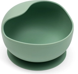 Cuenco de silicona con ventosa verde New Baby