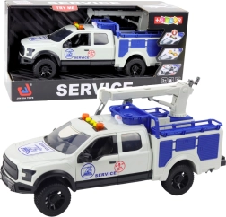 Camión de servicio con grúa con luces y sonidos 1:12