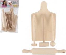 Set de utensilios de cocina de madera para niños 20 cm
