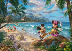 Puzzle Minnie y Mickey en Hawái 1000 piezas