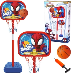 Set de baloncesto SPIDEY con canasta ajustable y balón de 14 cm