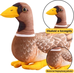 Pato de peluche marrón-amarillo 28 cm